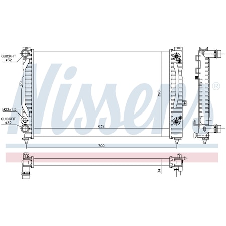 Nissen Nissens Radiator, 60229 60229